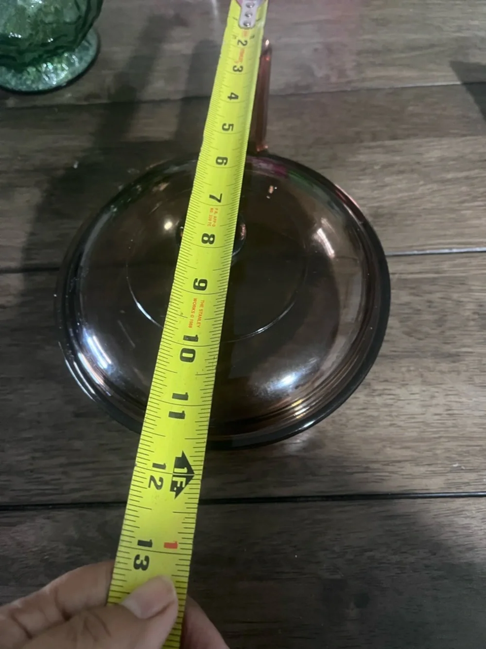 Vintage corning Vision Amber Glass Sauté Pan with Lid - Heat-Resistant Cookware